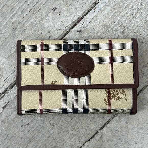 Vintage Handbags - Vintage Burberrys Folding Nova Check Wallet